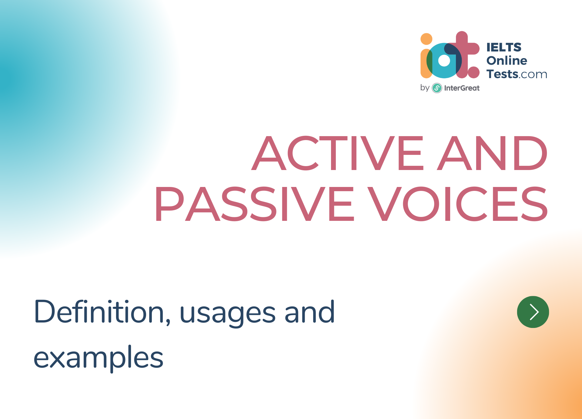 Active and passive voices