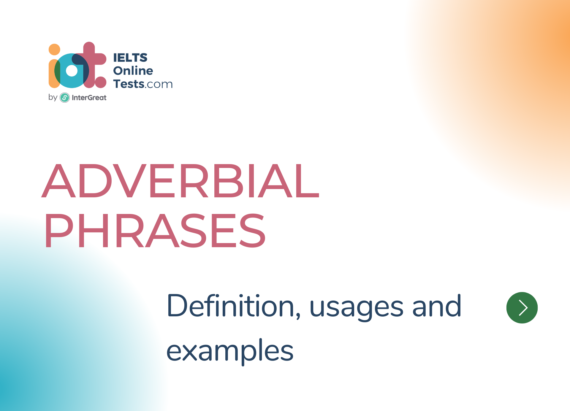 Adverbial phrases