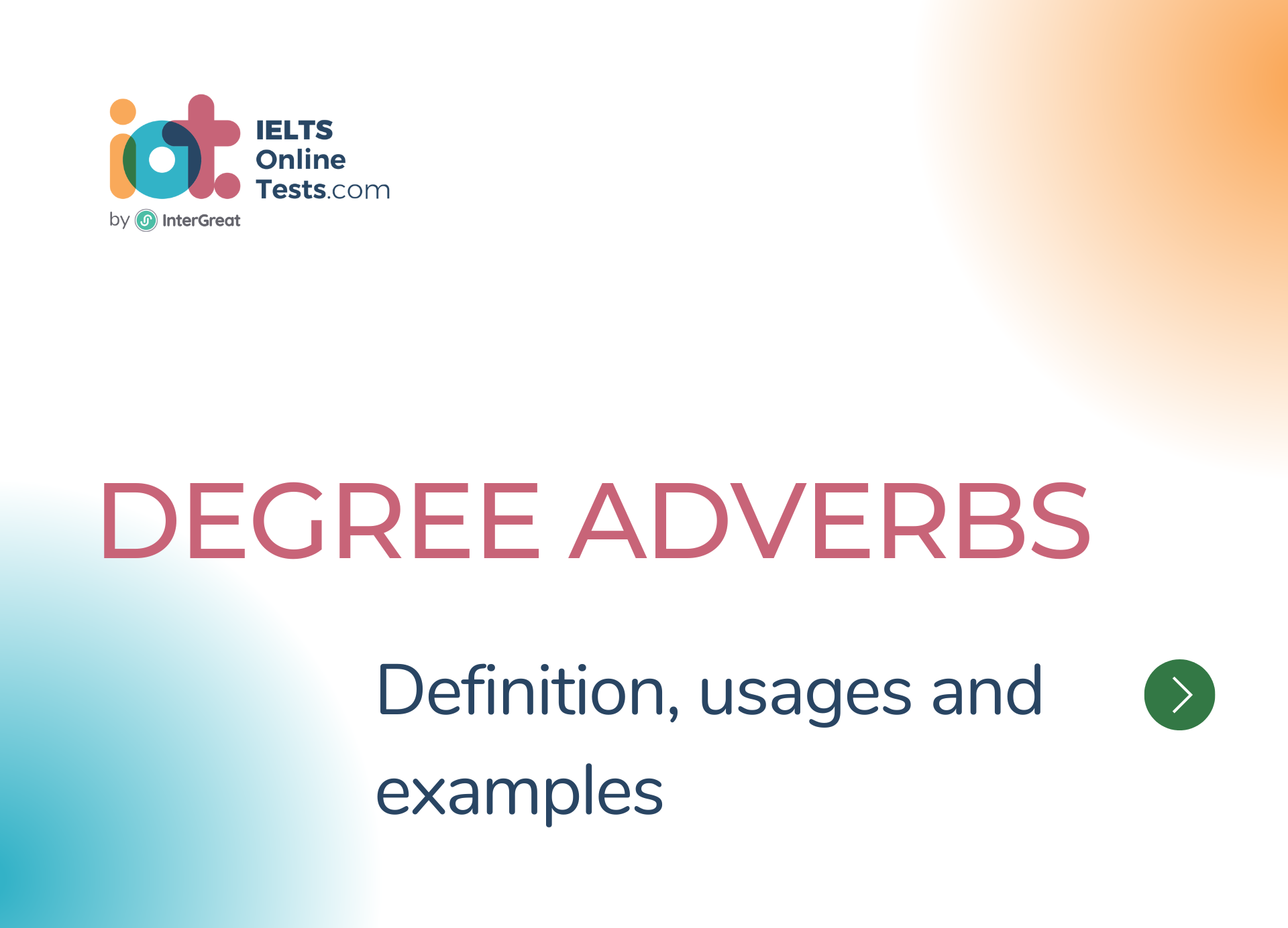 Degree adverbs