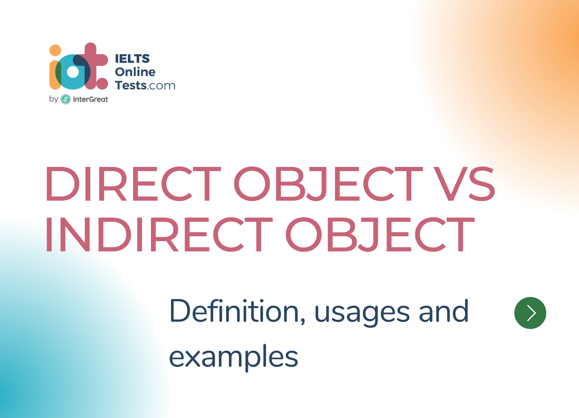 Direct Object vs Indirect Object