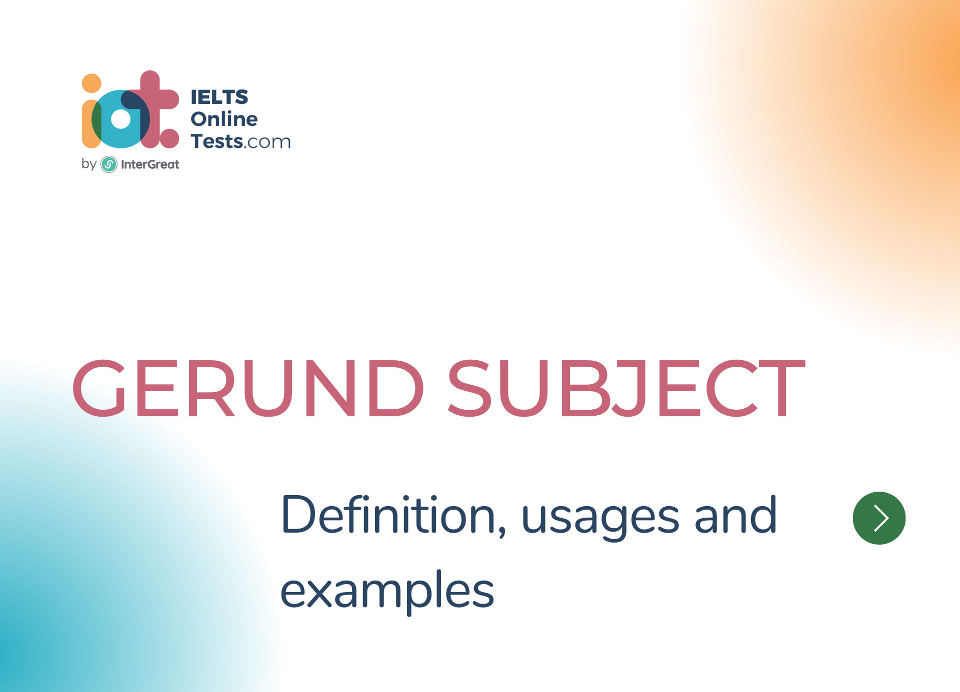 Gerund Subject