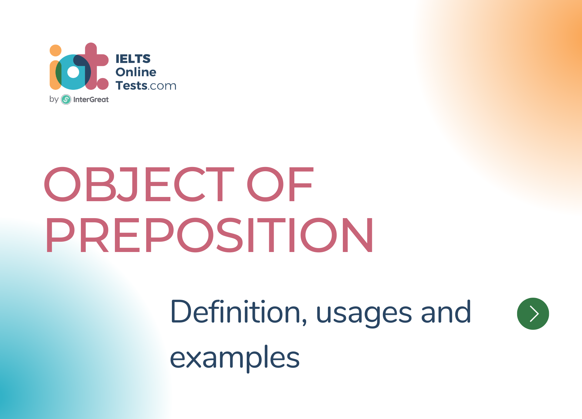 Object of Preposition