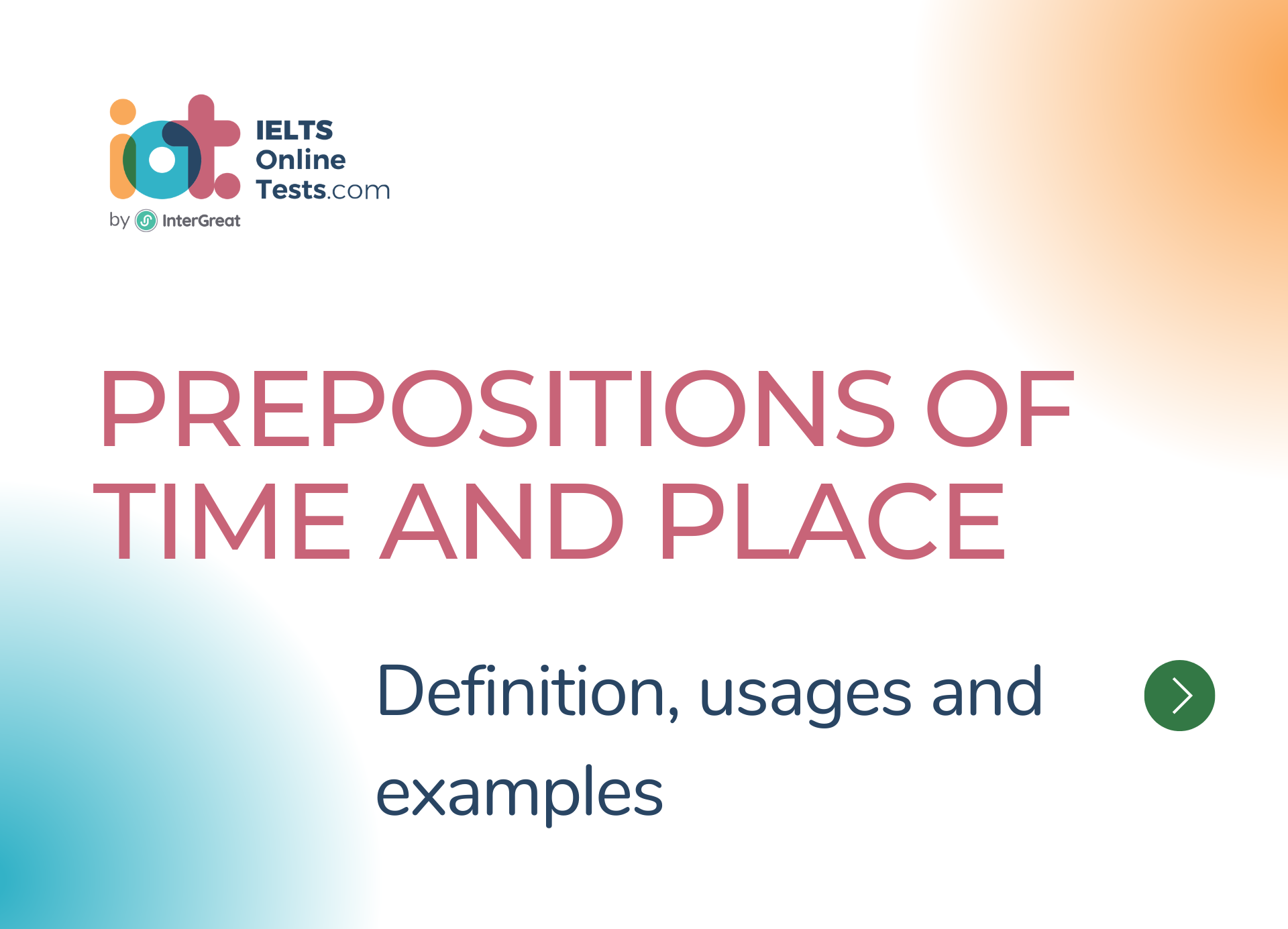 Prepositions of Time and Place