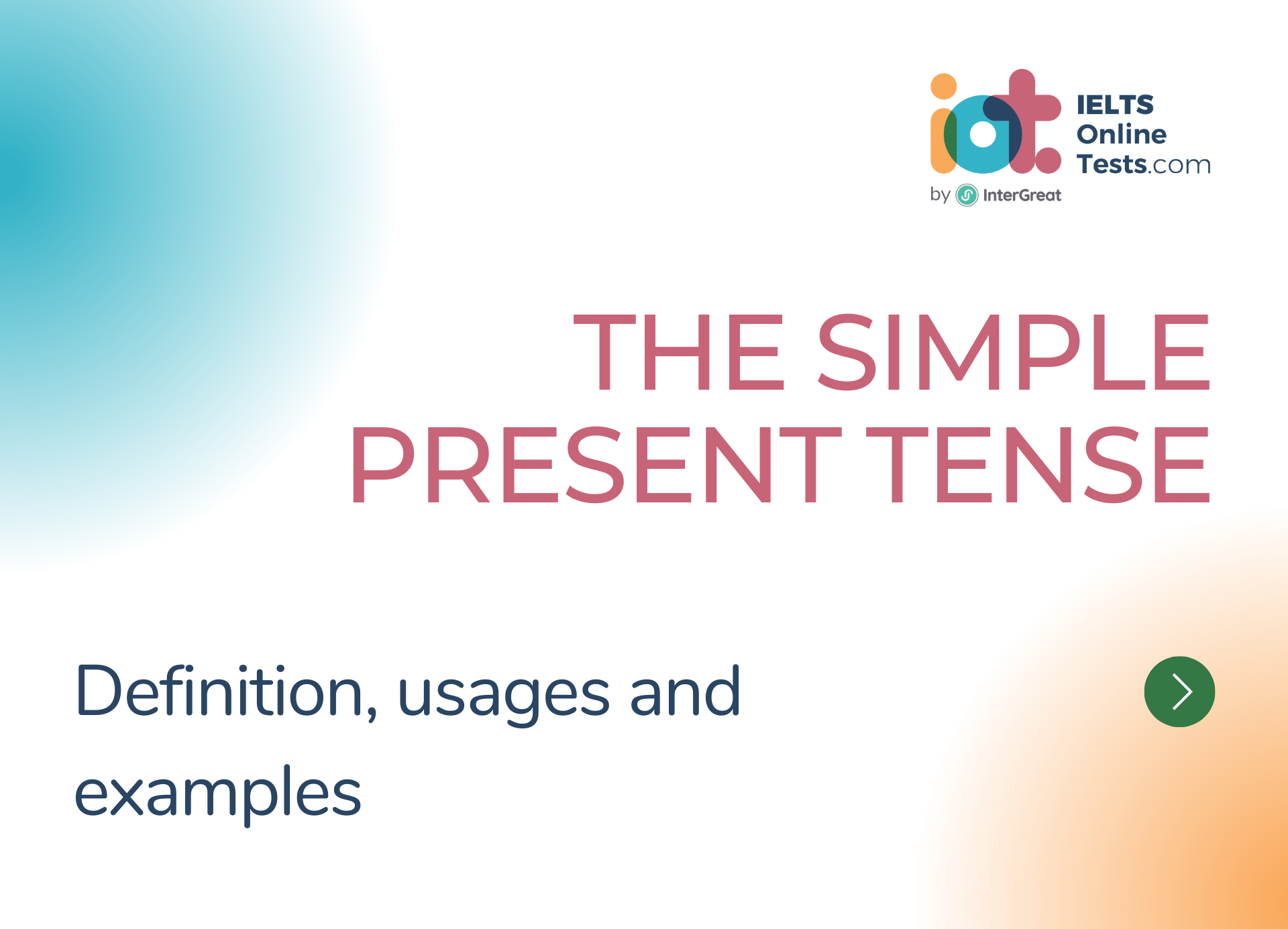 The simple present tense