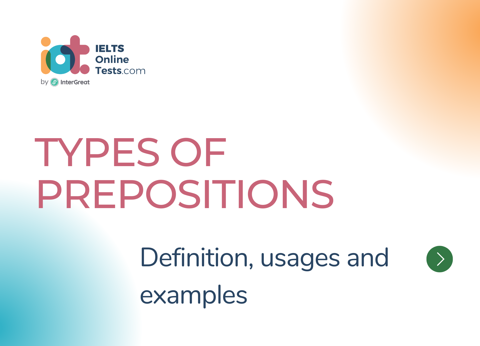 Types of Prepositions