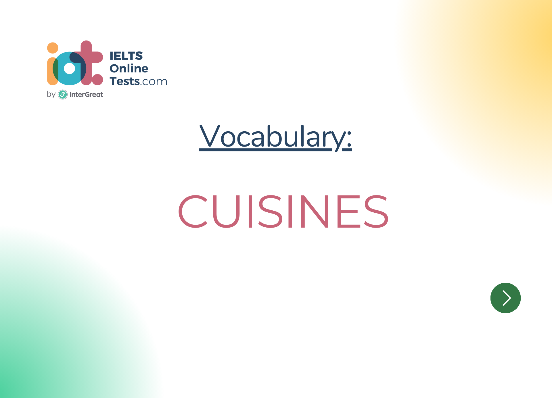 Các loại ẩm thực (Cuisines)