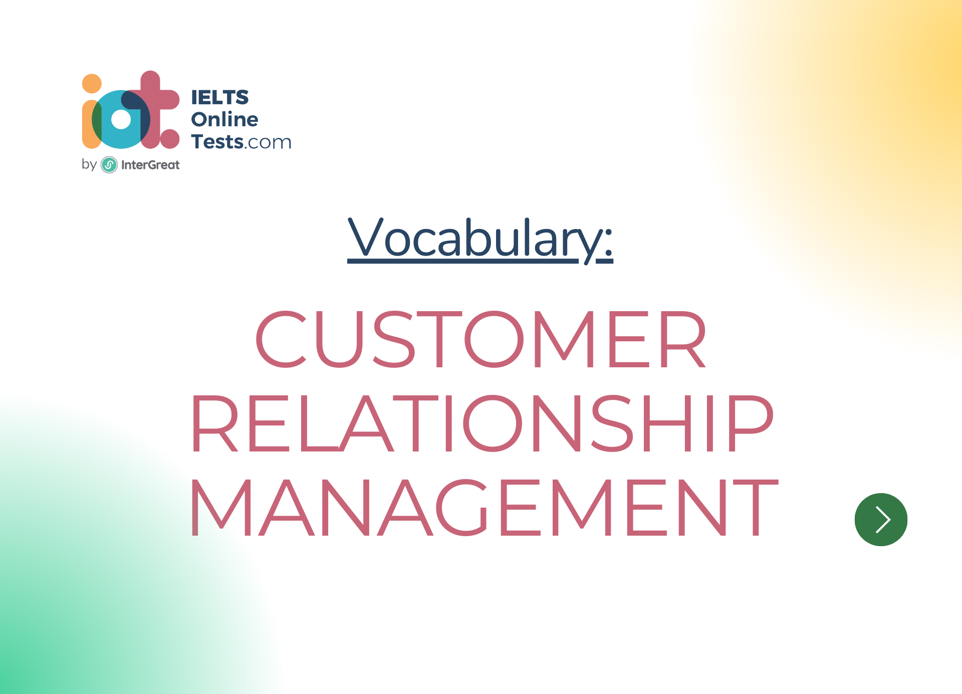 Customer relationship management