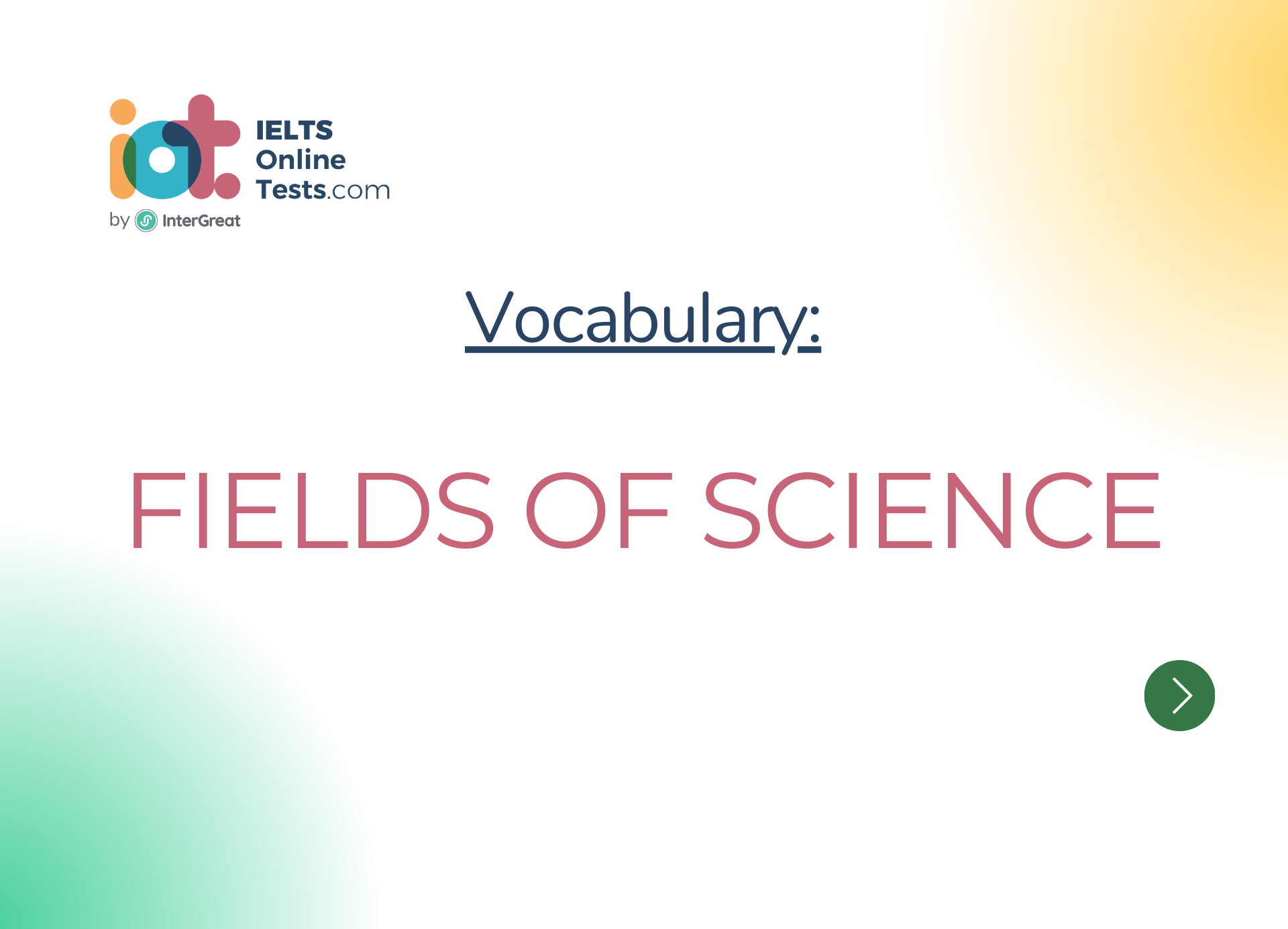 Fields of science