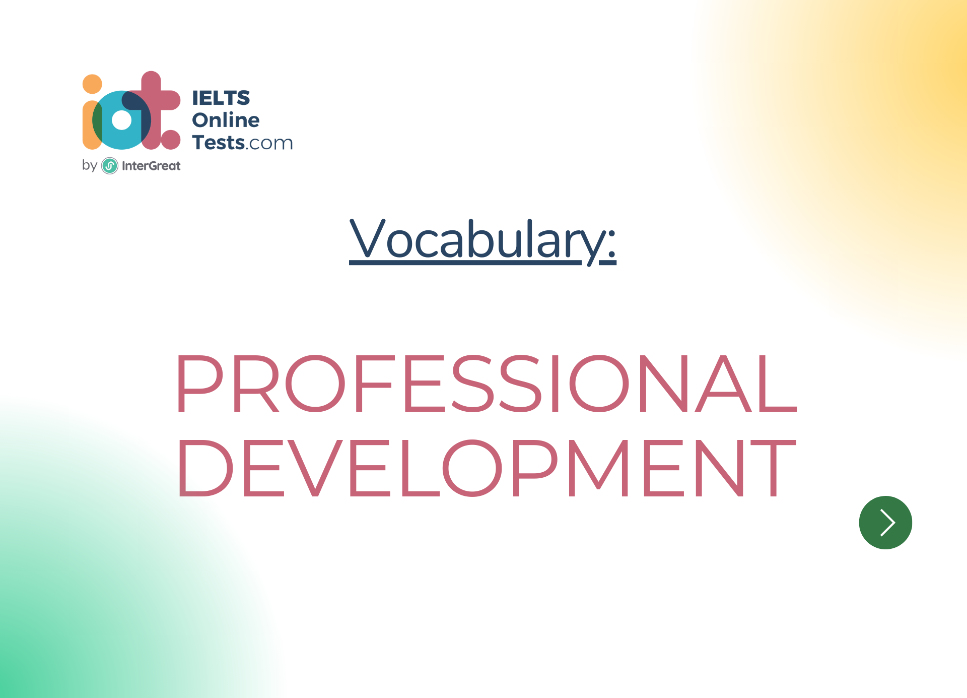 Professional development