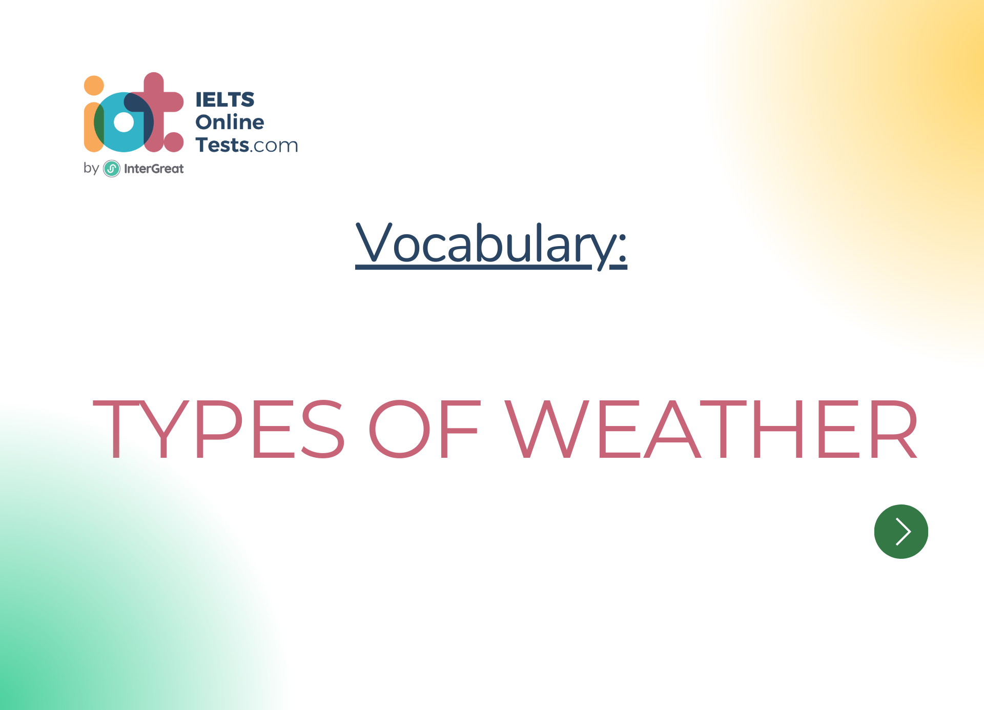 Types of weather